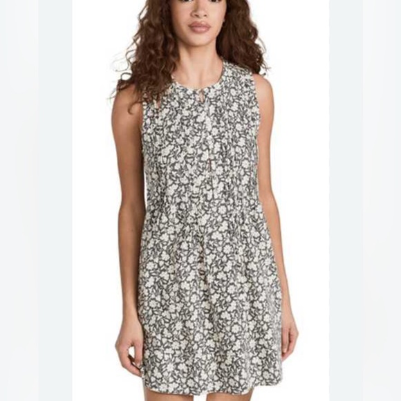 Faherty Isha gray and white floral linen dress - Picture 10 of 10